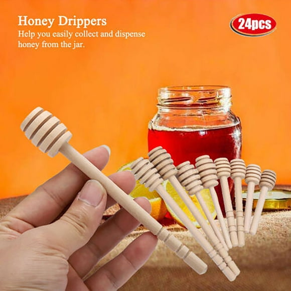 2 PACKS Wooden Honey Stick Wood Stick Honey Dipper Honey Spoon Stick Honey Rod