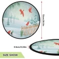 thumbnail image 2 of Winter Snow Red Birds Christmas Tree Mats Waterproof Tree Skirt, Xmas Tree Stand Tray Mat Floor Protector Pad for Holiday Party Decoration, 28.3", 2 of 6