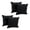 Black, variant on 18-inch Double-corded Solid Twill Square Throw Pillows with Inserts (Set of 4) 9810-CD-S4-TW-RB