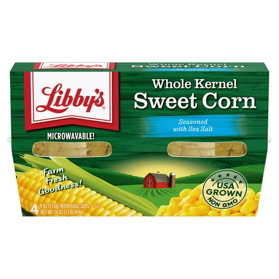 Pack Of 2 Libby's Whole Kernel Sweet Corn Cup - 4 oz (Packaging May Vary)