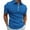 Z01-01Blue, variant on TBWNWG Men's Shirts Male Casual Walf Checks Solid T-Shirt Blouse Turn Down Zipper Short Sleeve Shirts Blouse for Everyday Wear,Size L