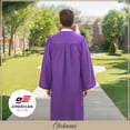 thumbnail image 6 of CLERKMANS Unisex Adult Matte Graduation Gown & Robe, Purple, 1 PCS, 6 of 6