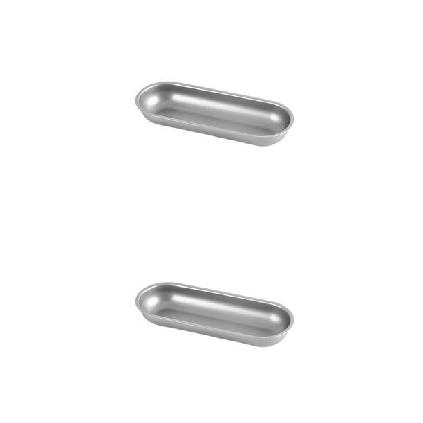 Toystoory Molde para perros calientes, moldes para salchichas de acero al carbono, utensilios para hornear reutilizables, molde para hornear pan, Plata 2piezas