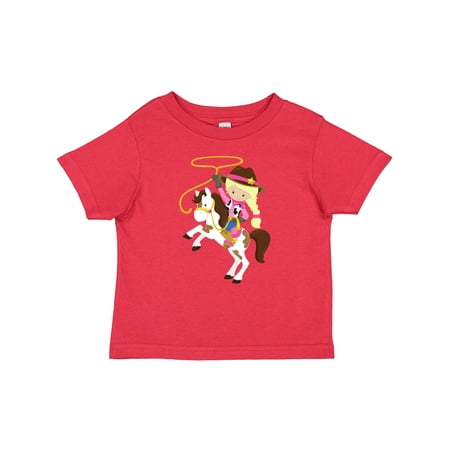 

Inktastic Cowgirl Sheriff Horse Lasso Blonde Hair Gift Baby Girl T-Shirt