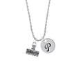 thumbnail image 2 of Delight Jewelry Silvertone 3-D ''Believe'' Stamp Silvertone Script Initial Disc - P - Charm Necklace, 20"+3", 2 of 4