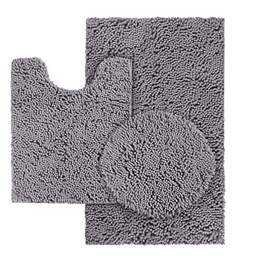 Plush Bathroom Carpets Mats for Bathroom Shower Absorbent Chenille Bath Mat Ultra Soft Non Slip Bath Rug Tub HOMEIDEAS 2 Pieces Bathroom Rugs Set Ivory/Cream Plush Bathroom Carpets Mats for Bathroom Shower Absorbent Chenille Bath Mat Ultra Soft Non Slip Bath Rug Tub HOMEIDEAS 2 Pieces Bathroom Rugs Set Ivory/Cream