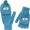 Adult Cookie Monster Flip Top Gloves