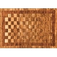 thumbnail image 1 of Ahgly Company Indoor Rectangle Checkered Orange Modern Area Rugs, 2' x 3', 1 of 4