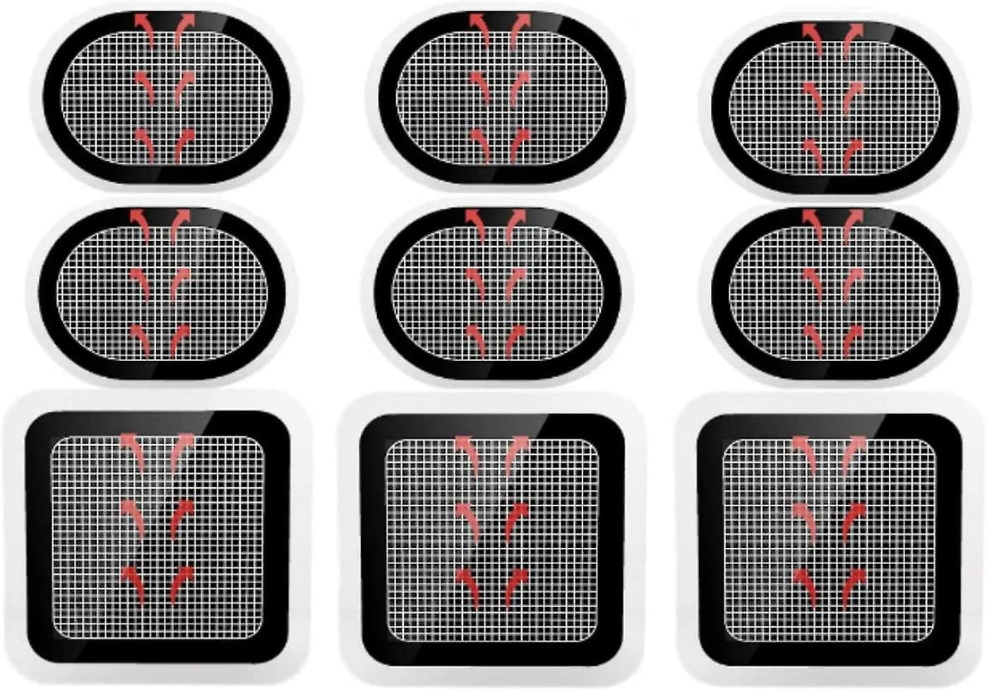 9 Pcs d'Électrode de Ceinture, Coussinets de Remplacement pour Ceintures Musculaires Abdominales