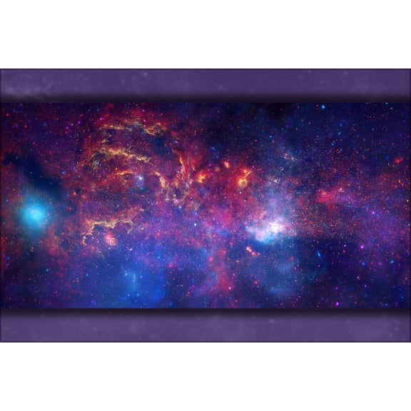 24"x36" Gallery Poster, The Milky Way galaxy center (composite image)