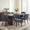 thumbnail image 5 of Usiant Modern Upholstered Dining Chairs Set of 4 Curved Hollow Backrest Walnut Finish Legs for Kitchen Dining Room Living Room Bedroom,Blue, 5 of 9