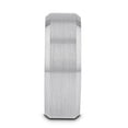 thumbnail image 2 of Sheffield Men Tungsten Wedding Ring Polished Beveled Edges, 2 of 8