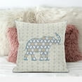 thumbnail image 2 of Elephant Silhouette Duo Throw Pillow in Cream Light Green Yellow 20x20, 2 of 4