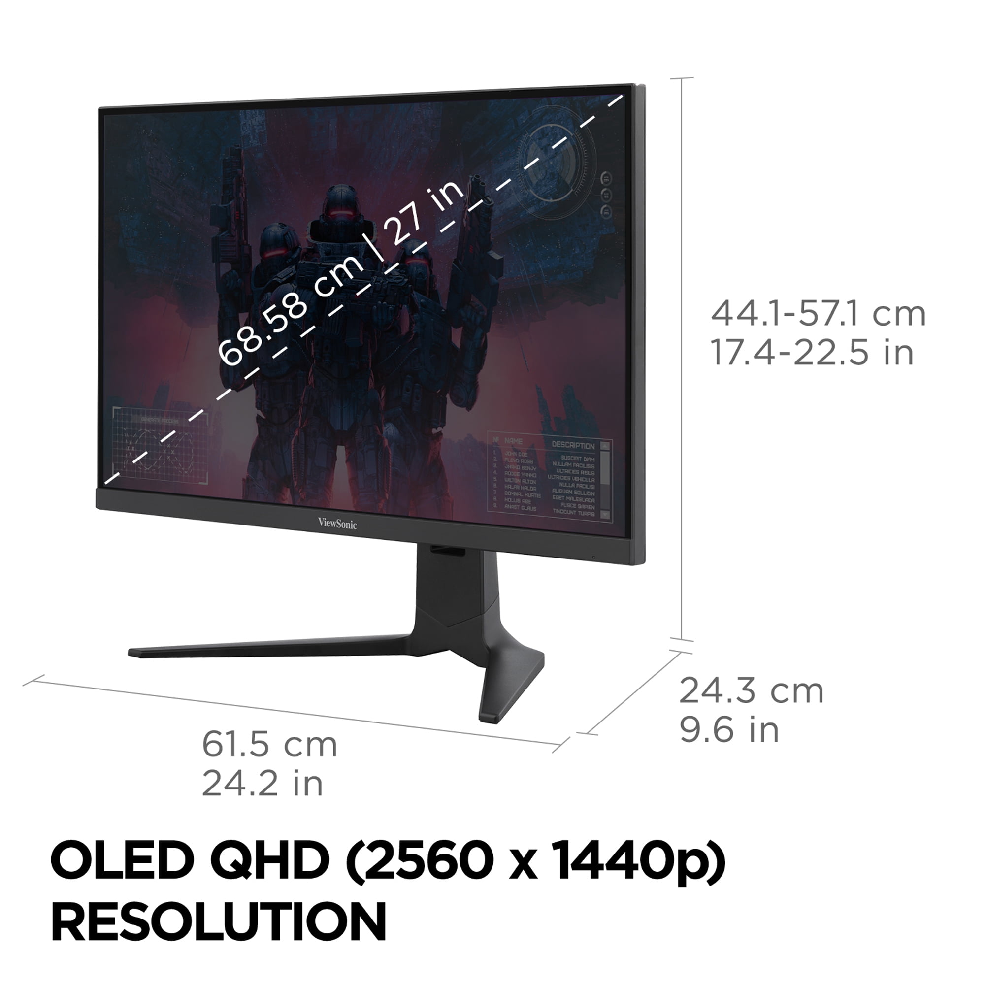 ViewSonic XG2736-2K 27" QHD 0.5ms 240Hz IPS Gaming Monitor with FreeSync