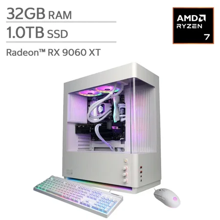 CyberPowerPC Gamer Supreme Gaming Desktop - AMD Ryzen 7 9700X - Radeon RX 9060 XT 16GB - Windows 11