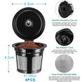 thumbnail image 2 of K-cups reutilizables para tecnología multi-stream de Keurig, ajuste universal para cápsulas de café reutilizables, filtro a prueba de fugas, 2 of 7