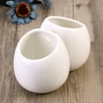thumbnail image 4 of RENACLIPY White Round Hanging Ceramic Planters for Indoor Outdoor 2pcs, 4 of 8