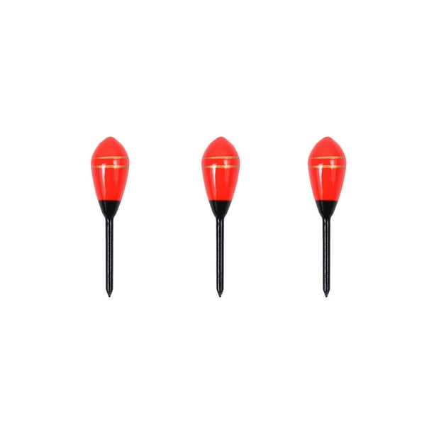 Eigraketly 3 uds flotadores de pesca palo boya de agua salada flotador portátil Mini corriente río suministro Bobber accesorios al aire libre Pescar Rojo