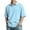 325#Light Blue, variant on Men's Classic Fit Short Sleeve Dual Tipped Collar Polo Shirt Gray S