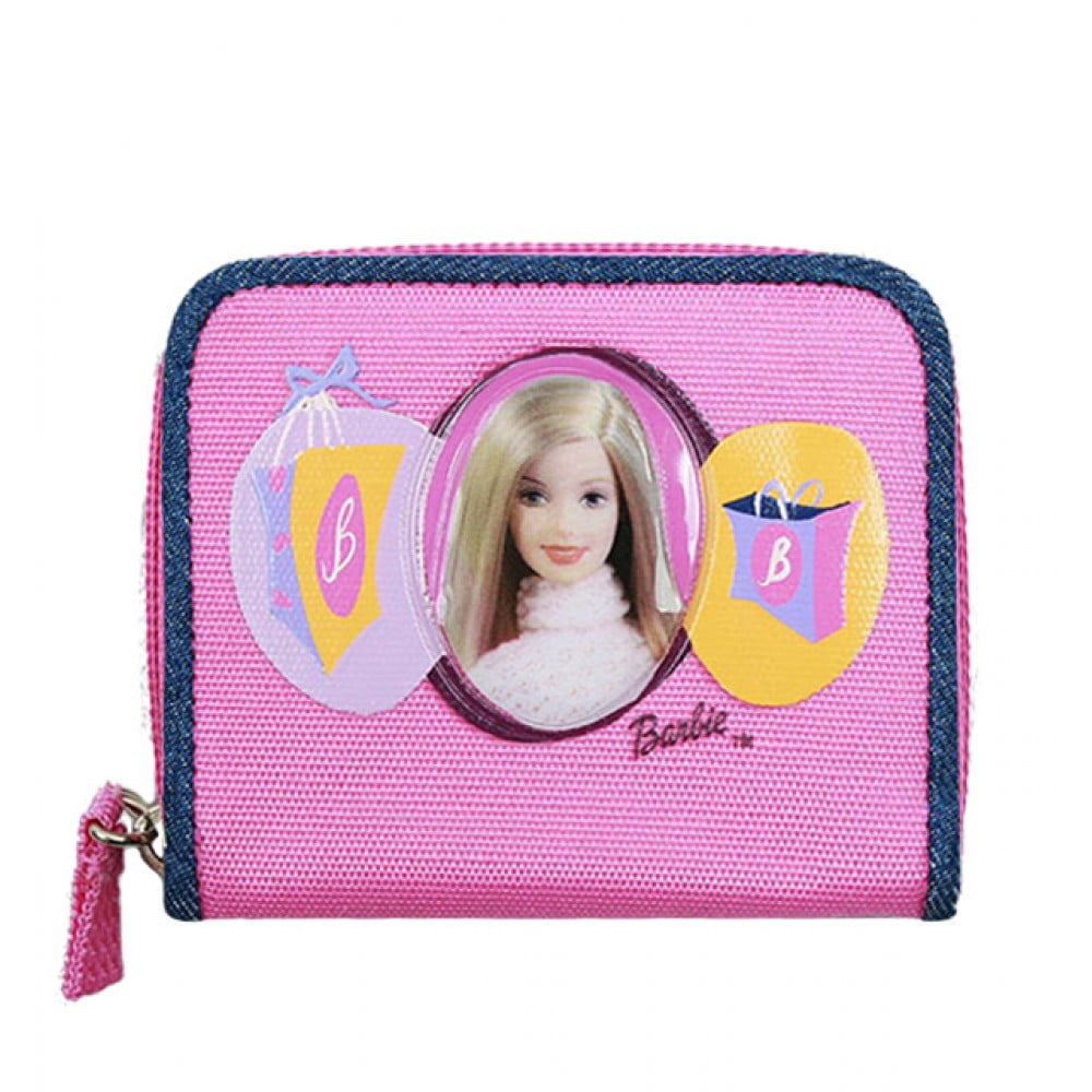 Mattel Barbie Pink and Blue Chiq Boutique Girls Zip Wallet/Card Holder
