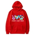 thumbnail image 2 of Hoodies Woman Clearance, Women's Hoodies Heart Print Loose Casual Long Sleeve Sweatshirt Tops, 2 of 3