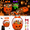 Orange 25pcs, variant on Witch Cauldron Treat Bags, Clear Fillable Halloween Goodie Bags with Handles, Pumpkin Witch Brew Party Favor Bags for Candy Gifts Trick or Treat