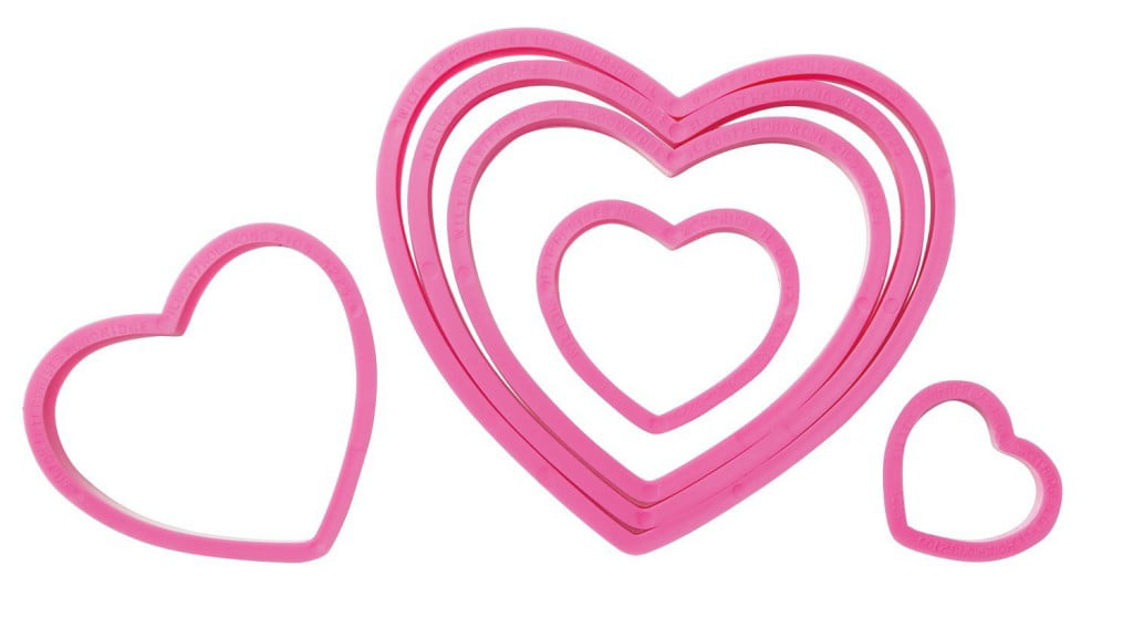 Heart Cookie Cutter. Set of 6, Multiple Sizes And Colors. Matches Our Other  Valentine's Cookie Cutters