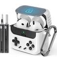 thumbnail image 1 of Funda para Airpods 4 Inesore con cierre, kit de limpieza, color blanco, 1 of 6