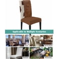 thumbnail image 6 of Chair Covers Set of 6, Western Cow Print Brown Stretchable Parsons Chair Slipcovers Removable Kitchen Chair Protector for Dining Room Animals Cowhide Vintage, 6 of 6