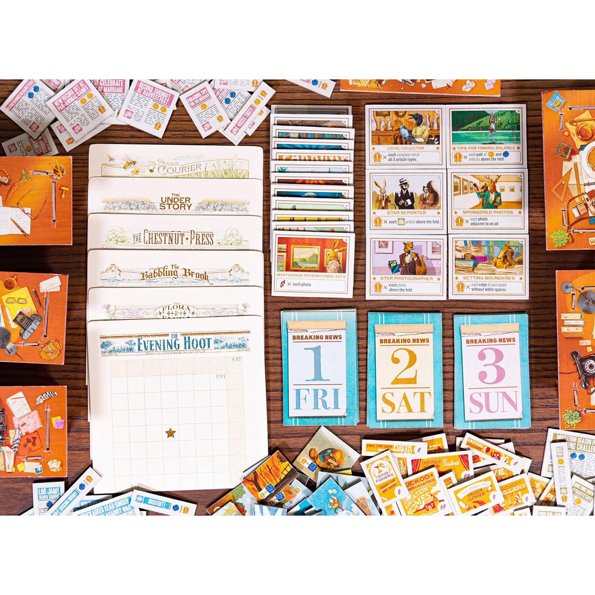 AEG: Fit to Print - Alderac Entertainment Group, Enjoy Relaxing Solo Puzzles Or Frenetic Action Up To 6 players, Tile Placement Board Game, Ages 10+, 1-6 Players