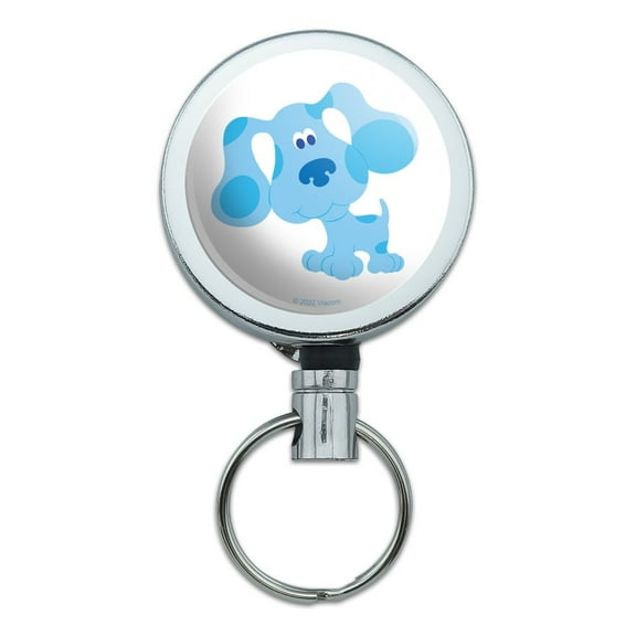 Happy Blue's Clues Heavy Duty Metal Retractable Reel ID Badge Key Card Tag Holder with Belt Clip