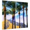 thumbnail image 4 of "Moonlit Oasis" Oversized 72"x 36" Frameless Free-Floating Reverse Printed Tempered Art Glass Panels Set, 4 of 9
