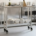 thumbnail image 3 of vidaXL Kitchen Work Table with Wheels Storage Home Restaurant Stainless Steel, 3 of 8