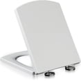 thumbnail image 2 of Square Toilet Seat Soft Close with Easy Quick Release Top Fix Adjustable Hinges, Easy Installation, White, 34.5X43CM(13.58X16.92IN), 2 of 7