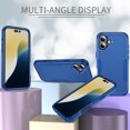 thumbnail image 3 of Compatible with Apple iPhone 16 Plus Case for Women Men, Military Grade Shockproof Drop Protection Anti-Scratch Bumper Rugged Matte Phone Case Cover for iPhone 16 Plus, Darkblue, 3 of 7