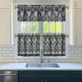thumbnail image 3 of Nordic Style Kitchen Curtains Set 3-Piece Boho Bohemian Tier and Valance Set Rustic Artistic Window Curtains for Dining Room or Bathroom, 3 of 6