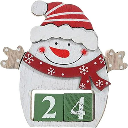 

REYYOISKA Christmas Calendar Countdown Advent Calendar Wooden Deer Ornament For Christmas Home Decoration