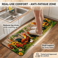 thumbnail image 4 of Anti Fatigue Kitchen Rug Set Cushioned Non Slip Memory Foam 3 Piece Vintage Farmhouse Rooster Runner Mats for Laundry Room, 18"x24"+20"x31"+17"x47", 4 of 8