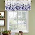 thumbnail image 3 of 2 Pack Valances for Window, Purple Blooms Floral Short Curtains for Kitchen Bedroom Living Room, Farmhouse Spring Flowers Botanical Rod Pocket Small Window Treatment Valance Drapes 54 x 18 Inch, 3 of 8