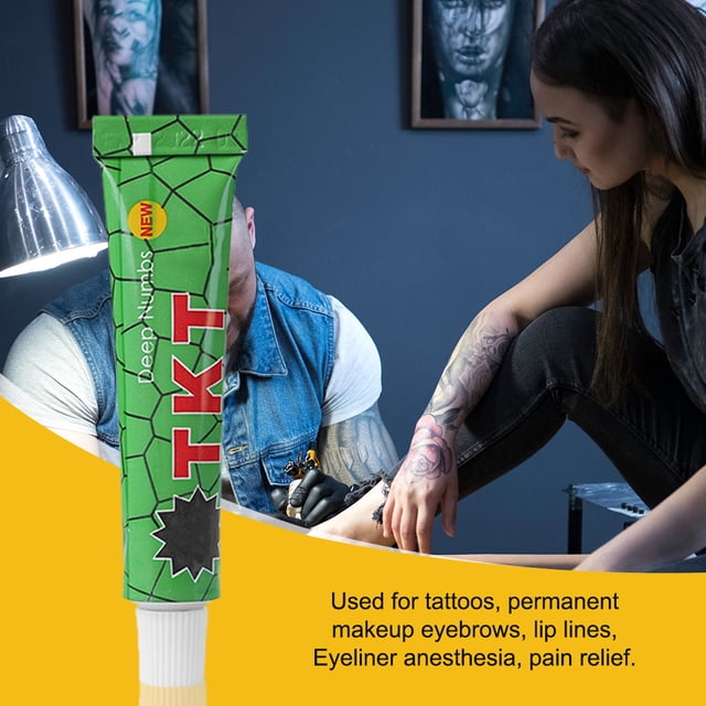 Antes de la Crema de Tatuaje Maquillaje Permanente Piercing de cejas Gel indoloro 10g 55% Tmvgtek Cuidado Belleza