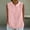 Pink, variant on FDGIU Women's 2025 Summer Linen Shirts - Sleeveless Button Down Blouse, V-Neck Linen Tank Tops for Work/Casual