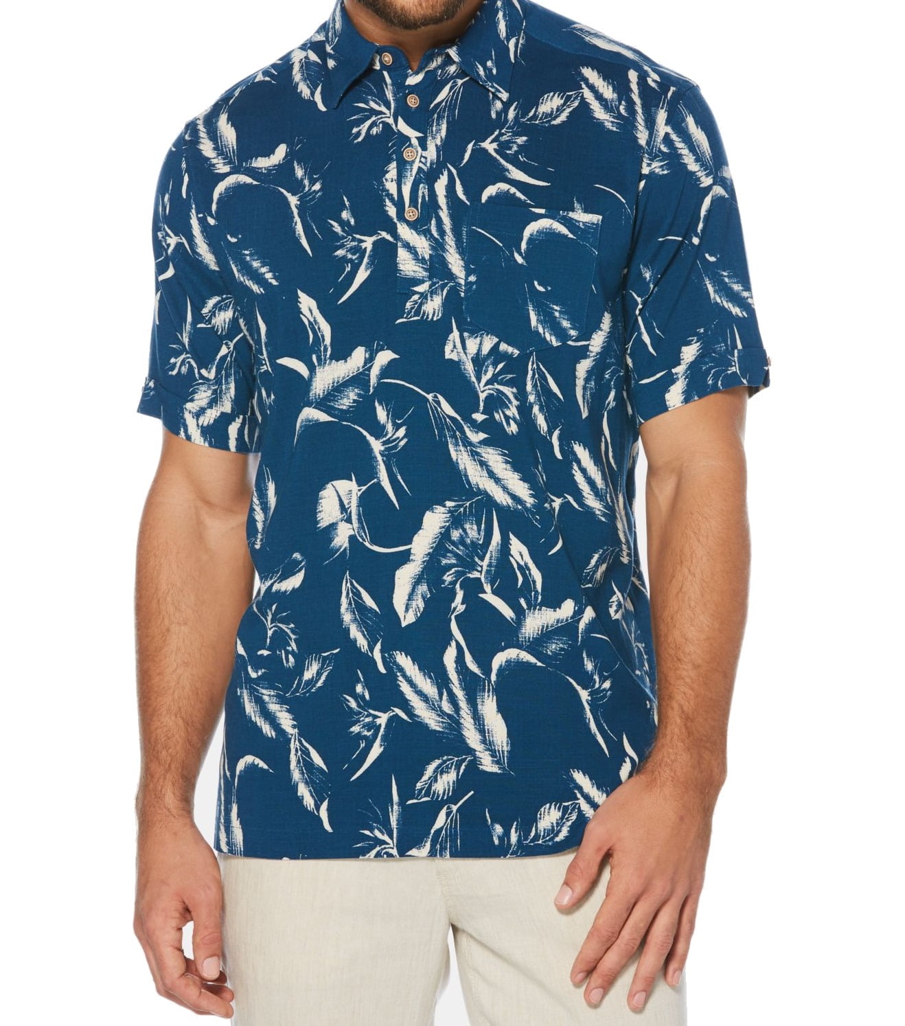 Cubavera - Mens Shirt Large Polo Stretch Tropical-Print L - Walmart.com ...