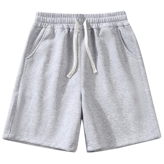 Cmfcve Men's Plus Size Shorts Pocket Elastic Waist Gym Shorts Stretchy Versatile Outdoor Pants