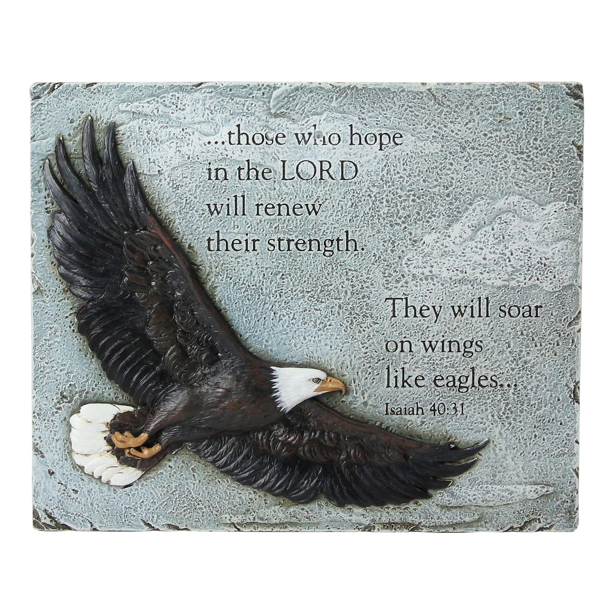 6" Eagle Wings Religious Verse Wall Plaque
