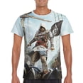 thumbnail image 4 of Camiseta de manga corta con cuello redondo y nueva camiseta de verano de Ass-assin's Cre-ed para hombre, 4 of 4