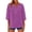 Purple, variant on OIOLOYJM 3/4 Length Sleeve Women Tops Spring Summer 2026 V Neck 3 Button Shirts Casual Boho Loose Comfy Tunic Dressy Vacation Trendy Blouses Red 2XL