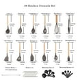 thumbnail image 6 of ReaNea Silicone Kitchen Utensils Set 38 Pieces and Utensil Holder (Gray), 6 of 9
