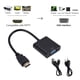 thumbnail image 1 of Cable de alimentación de audio compatible con HDMI a VGA convertidor macho hembra con + negro, 1 of 6
