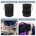 thumbnail image 3 of PhooArto Travel Cosmetic Bags Barrel Makeup Bag, Multifunctional Toiletry Bucket Bags Round Organizer Storage Pocket, Purple Flower Skull Head, 3 of 6