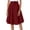 D142 Red, variant on Ladies Skirts High Waist A Line Midi Skirts Button Down Solid Summer Stretch Elegance Casual Womens Skirts Size 2Xl Red
